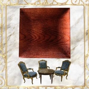 Pier 1 Wood Grain Look Plastic Tray